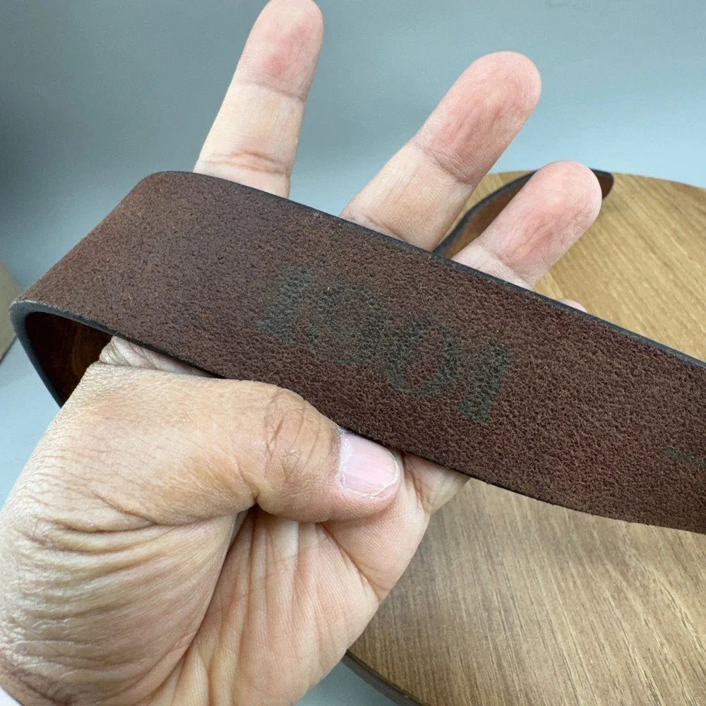 1901 Mens Genuine Leather Belt Size 34 Brown‎ Made in USA Rugged Classic
